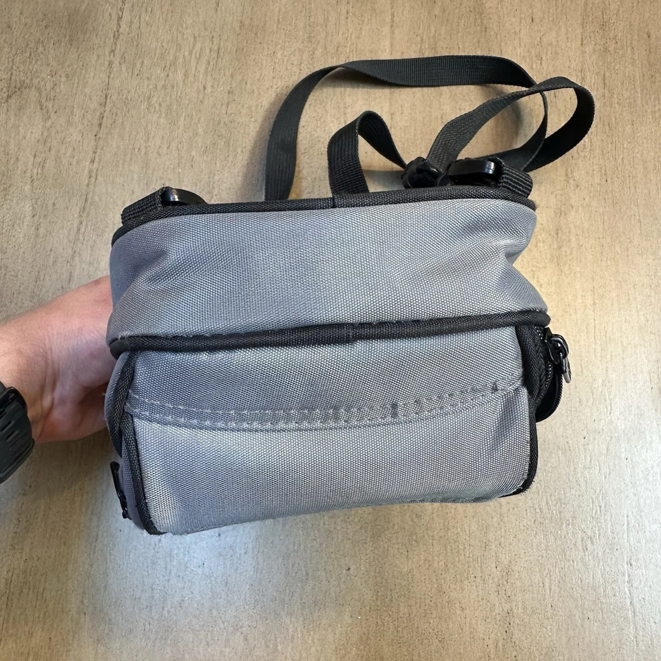 Mini Mochila Nintendo DS Estuche de Transporte de Viaje Gris Negro Bolso Foto 3 de 4