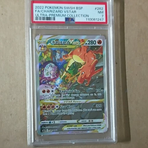 Pokémon Charizard VSTAR SWSH262 Ultra-Premium Promo Holo PSA 7 Sword & Shield