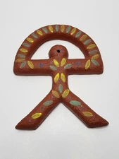 Lucky Indalo Man Talisman Baked Clay Wall Hanging Plaque Collectible Wall Art