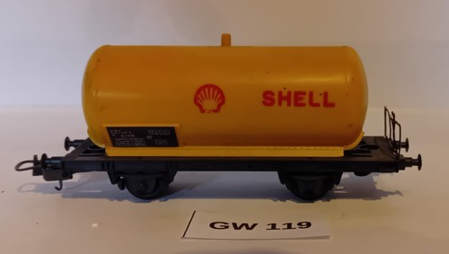Lima 2713 Shell-Kesselwagen gelb, rote Aufschrift, 2 Achsen, Kunststoff, | Zustand: Gebraucht