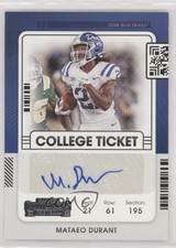2022 Chronicles Draft Picks Contenders College Ticket Mataeo Durant Auto 0l1
