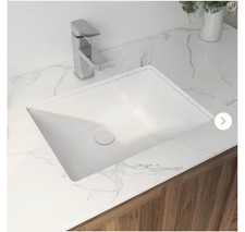 Denbigh Vitreous China 18 in. x 13 in . Undermount Bathroom Sink in Crisp White