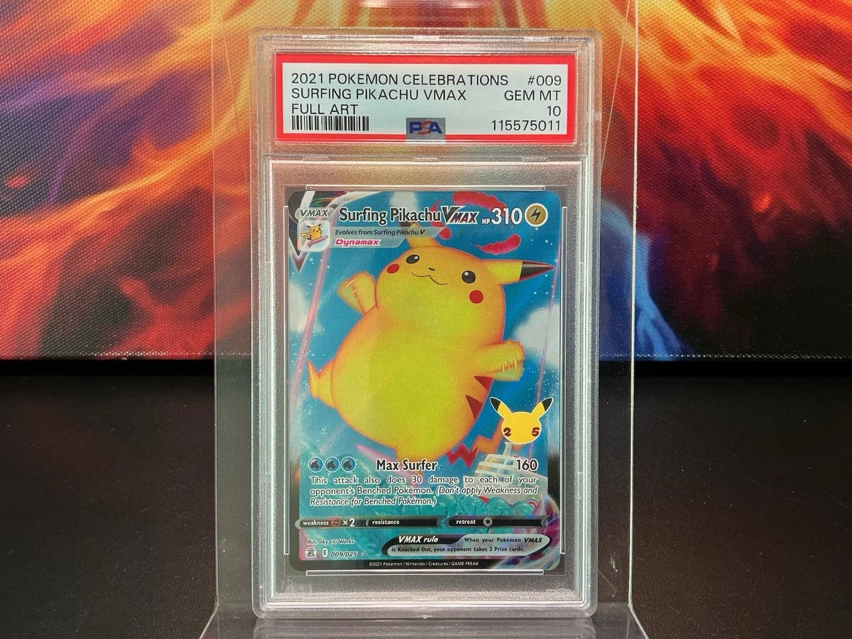 25+ Surfing Pikachu VMAX 009/025 Celebrations for sale | Updated