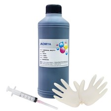 Black Ink Refill Kit 500ml Universal Dye Bulk Ink for Canon HP Epsn Brother I...