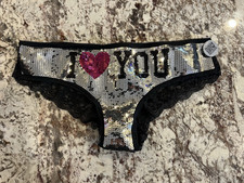 NWT Victoria's Secret VINTAGE 2011 PINK Fashion Show Lace Back Hipster Panty L
