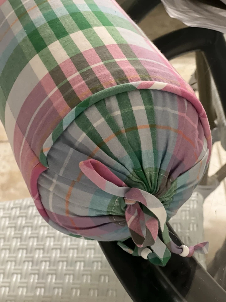 Píldoras personalizadas para cuello/reforzar S/2 Ralph Lauren a cuadros rosa/verde/azul bebé Foto 4 de 4