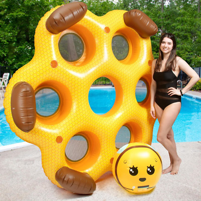 Giant Inflatable Honeycomb Swimming Pool Float Seats and Holds over  1000 POU