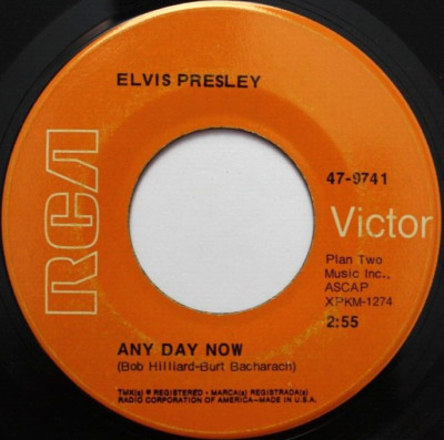 ELVIS PRESLEY IN THE GHETTO / ANY DAY NOW 45RPM 7'' VINYL RECORD VG+ RCA VICTOR