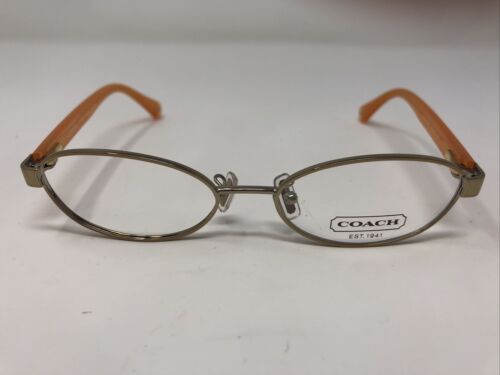 Coach Eyeglasses Frames HC 5032 RANDI 9072 Gold Orange 50-16-135 Full Rim J871 - Picture 1 of 10