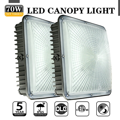 WYZM LED Canopy Light 70W Gas Station Carport Ceiling Lights 5500K White 2 Pack