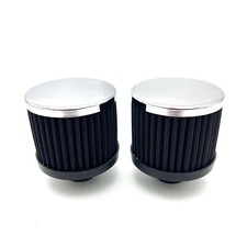 Valve Cover Breather Set 3 Dia Gm Chevy Ford Mopar 1-14 Holes Washable Black