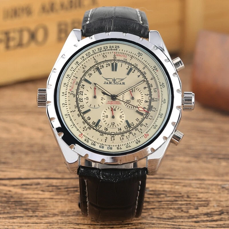 JARAGAR Relojes Mecánicos Hombre Vintage Automático Mecánico Relogio Masculino Foto 2 de 4