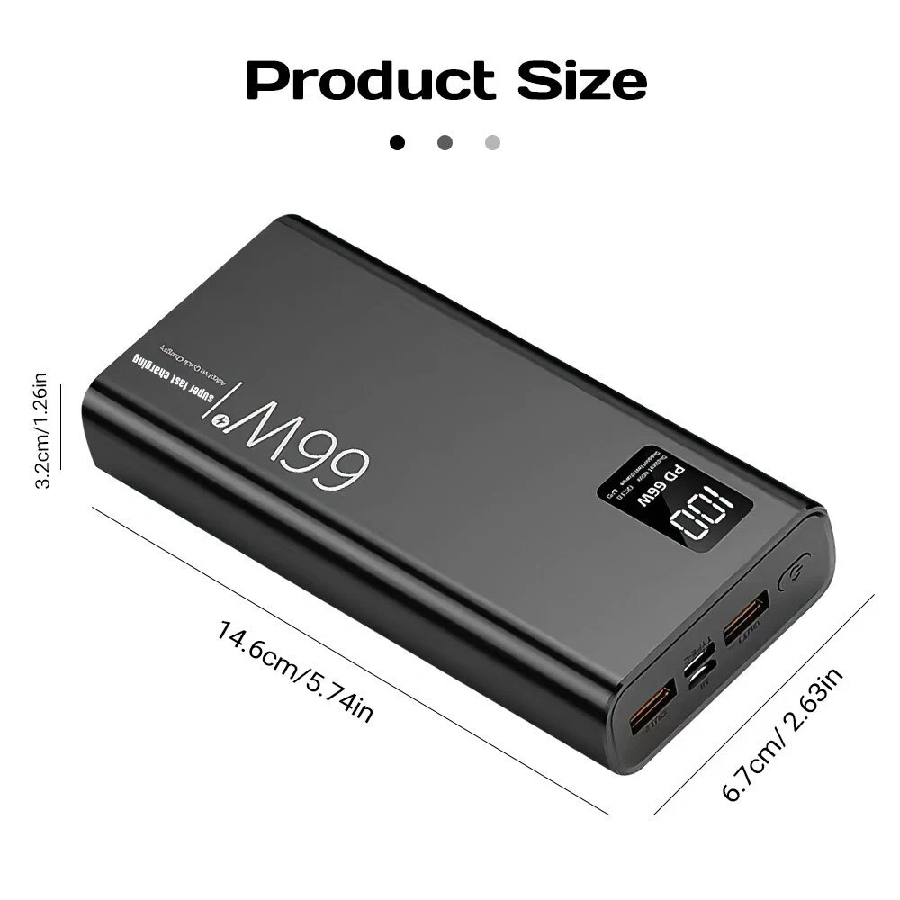70,000mAh 120W Fast Charging Power Bank for Phones