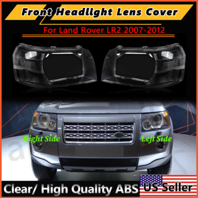 Left&Right For 2007-12 Land Rover LR2 Clear Front Headlight Lens Headlamp Shell