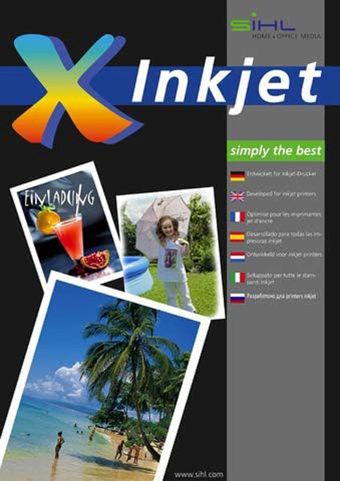 SIHL Fotopapier 280g PREMIUM Inkjet A6 A5 A4 A3 13x18 18x24 HOCHGLANZ PHOTO PRO