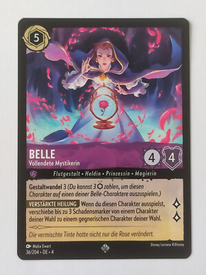 Disney Lorcana Karte Belle - Vollendete Mystikerin 4URS 36/204 Episch deutsch