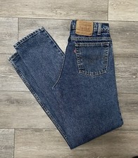 Vtg 90s USA Made Levi’s 550 Medium Wash Relaxed Fit Tapered Jeans 30x33 Actual