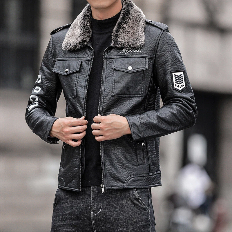 Leather jacket fly top