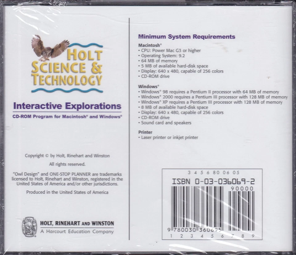 Holt Science & Technology Interactive Explorations PC CD-ROM **NEW** - Image 2 of 2