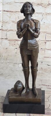 St. Joan Von Arc Anglican Katholisch Heiliger Gebet Kunst Bronze Statue Gift Nr