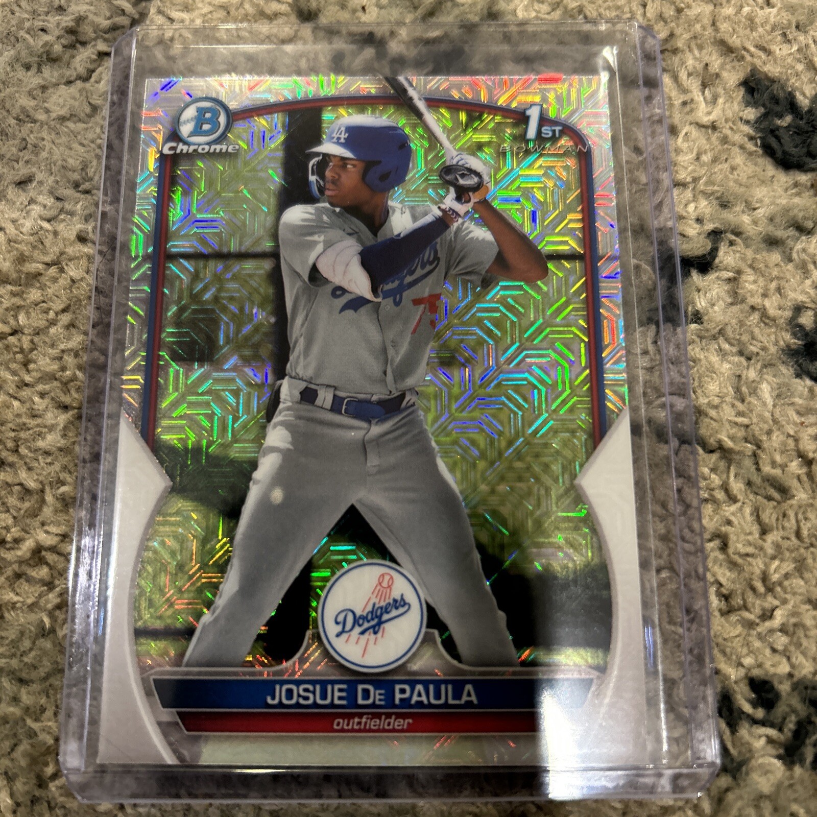 2023 Bowman Mega Box Chrome Mojo Refractor Josue De Paula 1st #BCP-111 Dodgers