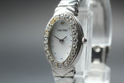 Yuki Torii Noevir U101MN Quarz Armbanduhr Mit Steinlünette Silber 18mm Japan