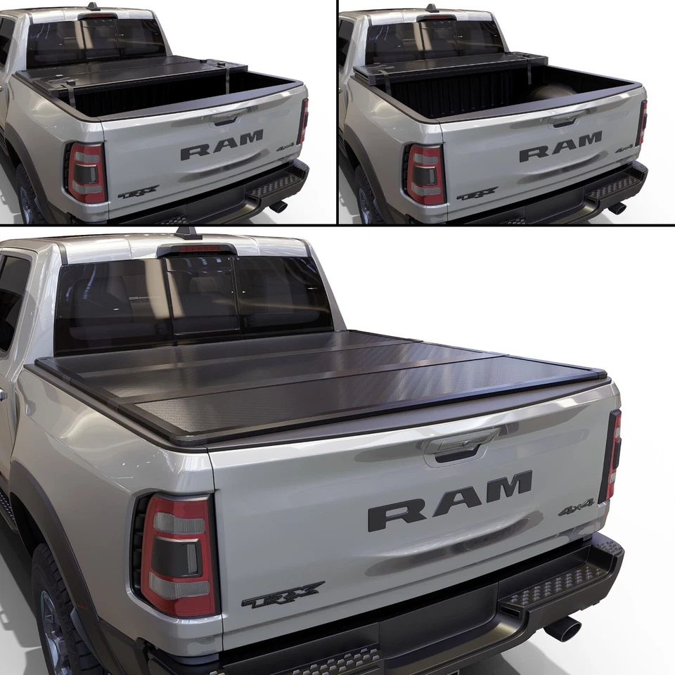 Hard Shell Folding Truck Bed Tonneau Cover|Fits 09 - 26 Dodge Ram 1500 6'4" Bed - Image 4 of 4