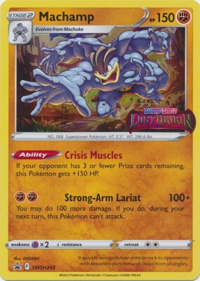 Machamp - SWSH243 Pre Release Sword & Shield Promo LP-NM Pokemon TCG