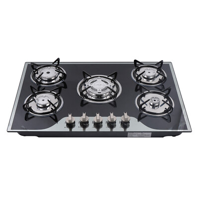 30 inch Gas Cooktop Stainless Steel 5 Burners NG/LPG Dual Fuel Gas Stovetop NEW