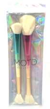MOTD Cosmetics Party Of Two Dual Ended Face Brush Set Sealed Blush Contour Blend