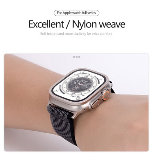 Elastic Solo Loop Band Nylon Strap For Apple Watch Ultra 49mm 10 9 8 7 6 38-46mm - Picture 7 of 25