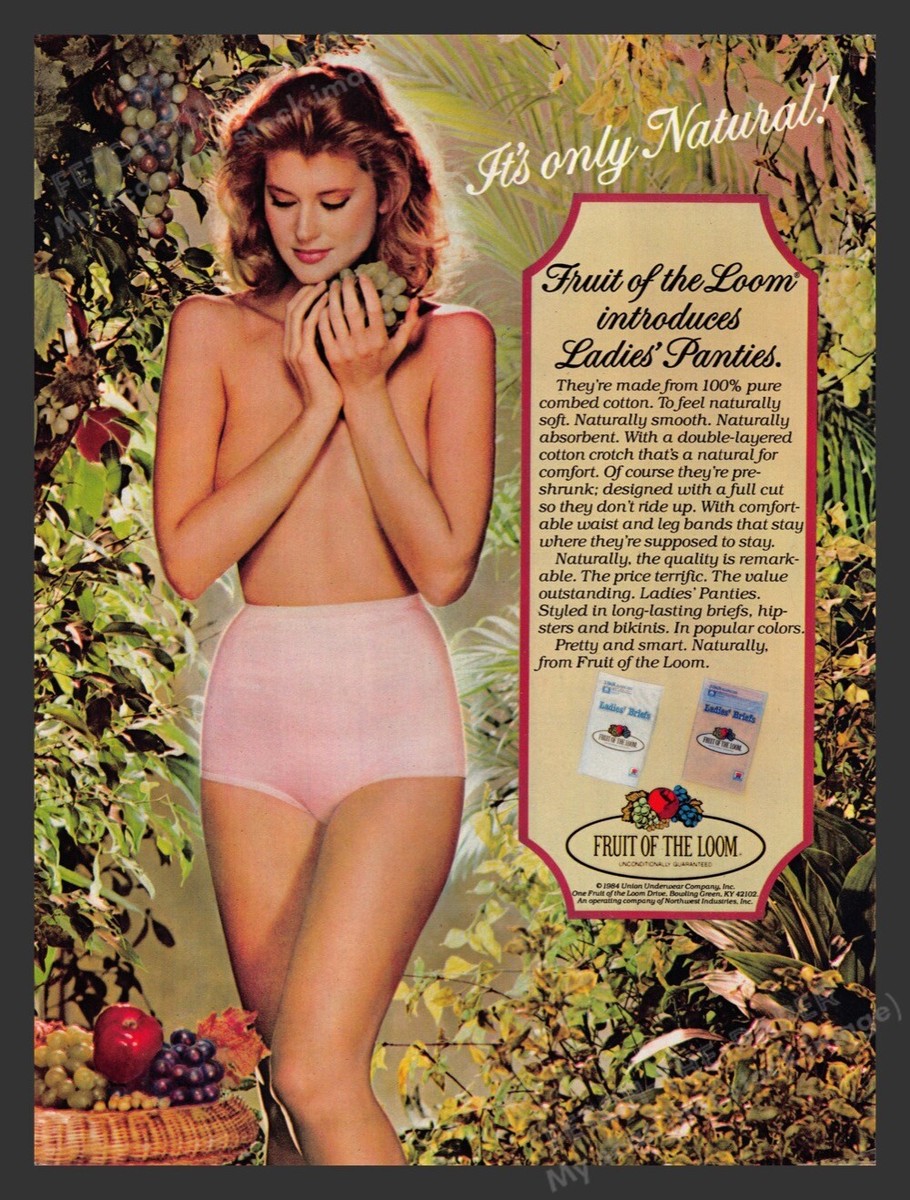 Fruit of the Loom Women's Panties Garden 1980s Print Advertisement