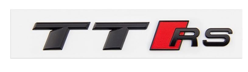 For Audi TTRS Rear Emblem Trunk Boot Badge Sticker Letters Gloss Black