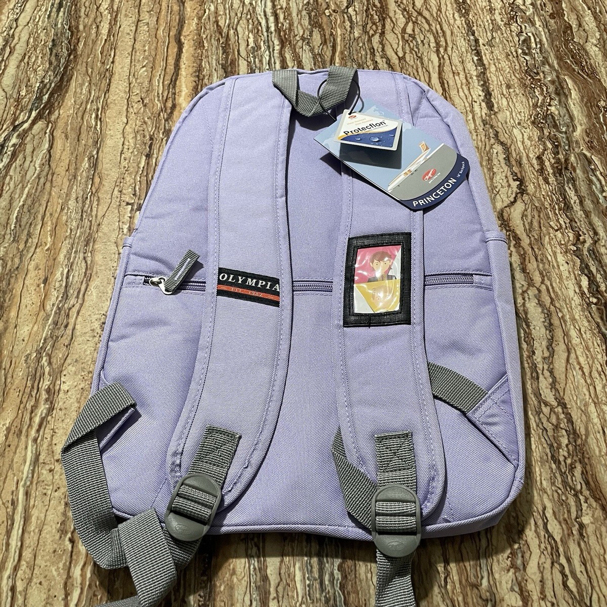 Olympia Activewear Purple Backpack Olympia USA Backpack Purple Princeton Authentic Water  main image 3
