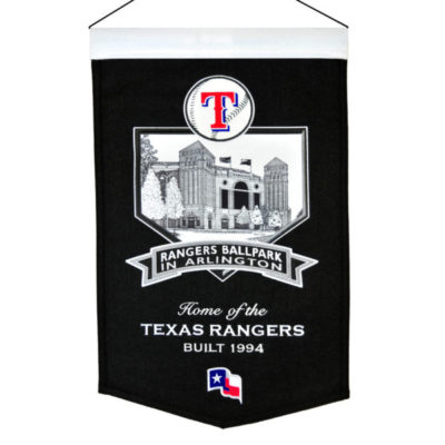 MLB Baseball Texas Rangers Ballpark Stadium Wimpel Pennant Wool Banner 58x38