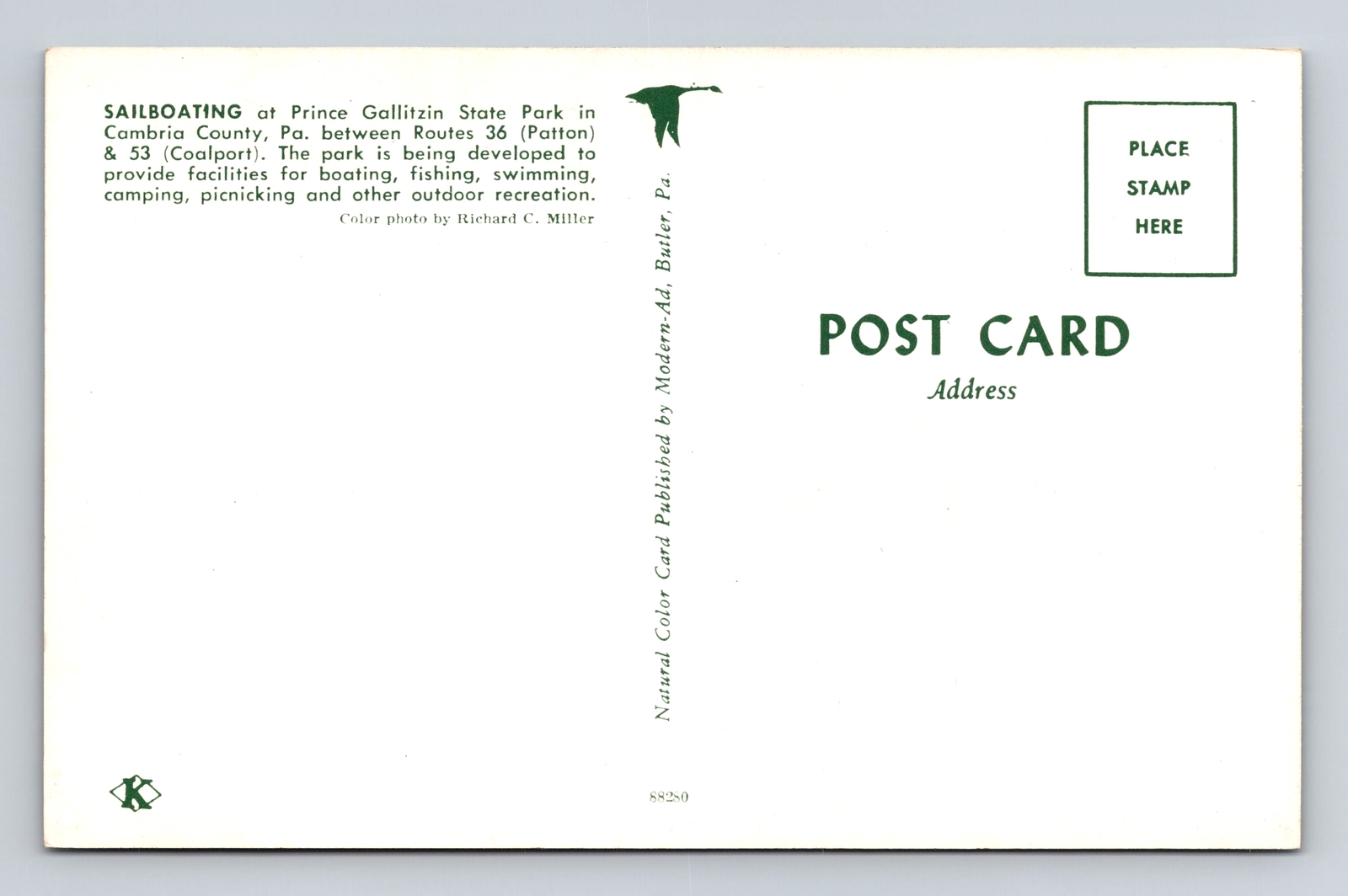 Patton PAPennsylvania, Sailing at Prince Gallitzin State Park, Vintage