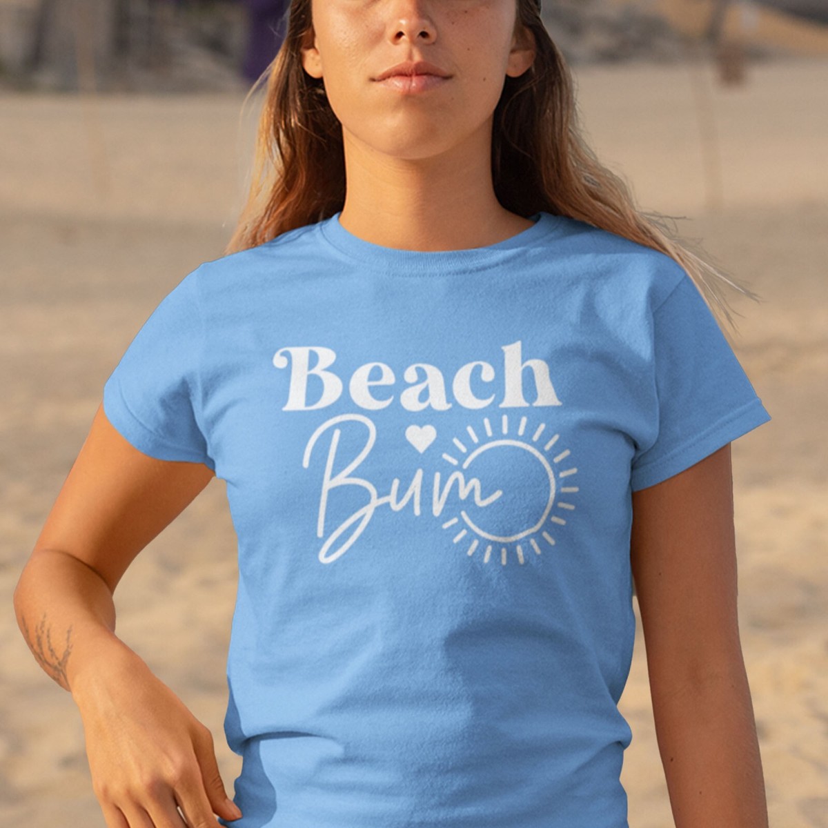 Women's Beach Bum T-Shirt Summer Vibes Holiday Sun Sea Sand Life Gift for  Her