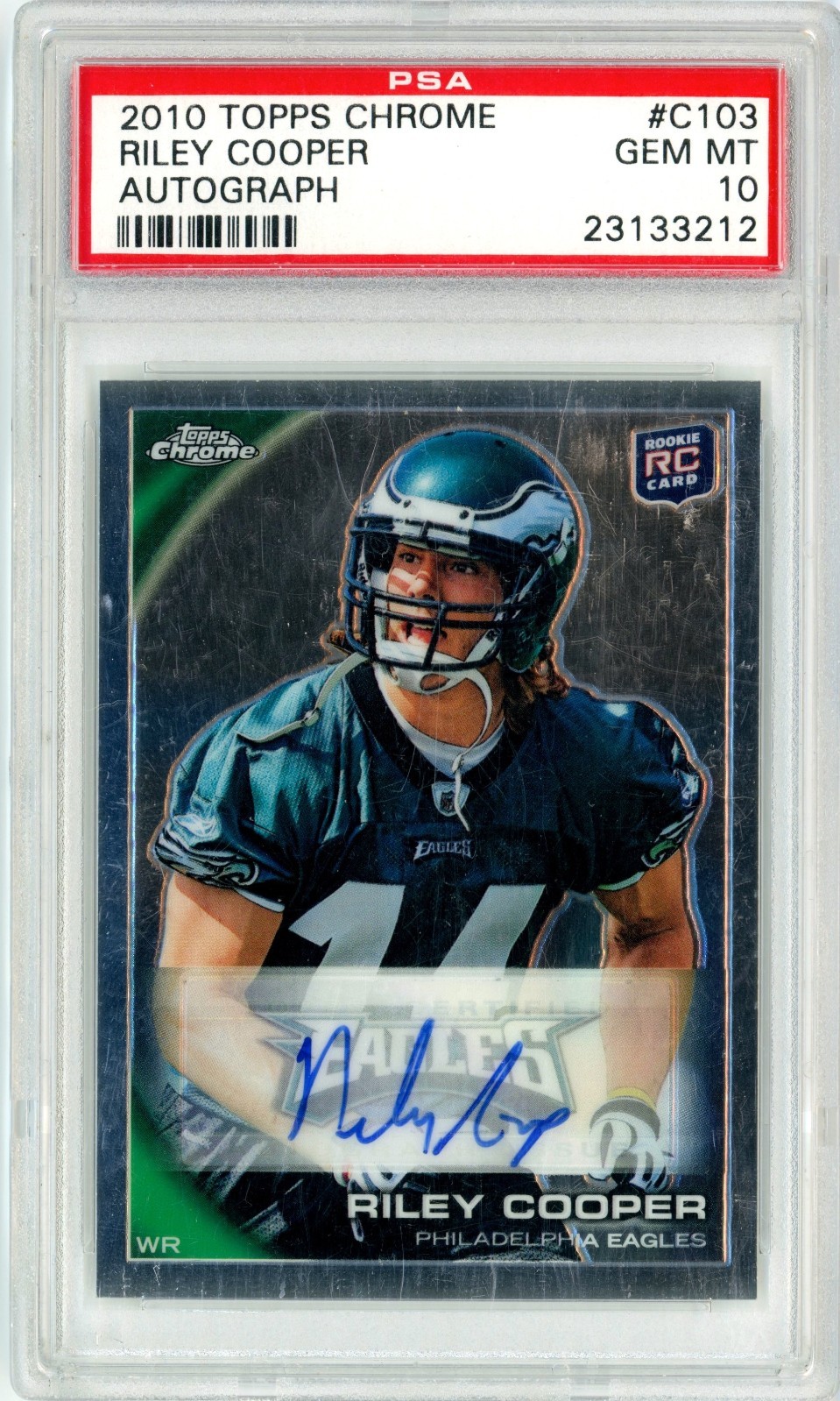 Riley Cooper Topps Chrome #C103 Autograph