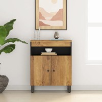 Sideboard Massivholz Mango 2 TüRen 60X33X75 Cm FüR Wohnzimmer