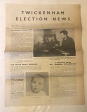 Politics John Stonehouse Twickenham Labour Party Candidate 1950 Election Papers