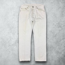 Vintage 90s Levis 501xx White Button Fly Denim Jeans Men's Size 34x30 USA
