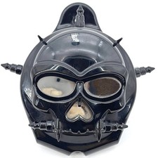 12 Harley Touring Street Glide Horn Signal Klaxon Cover Aftermarket Black Skull