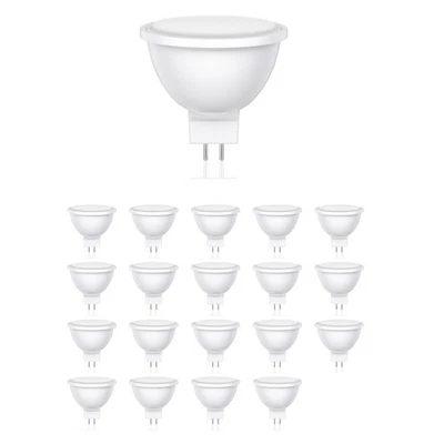 20x GU5.3 ampoule LED MR16 blanc chaud (2700 K) 5 W 430lm 104° mat - Photo 1/4