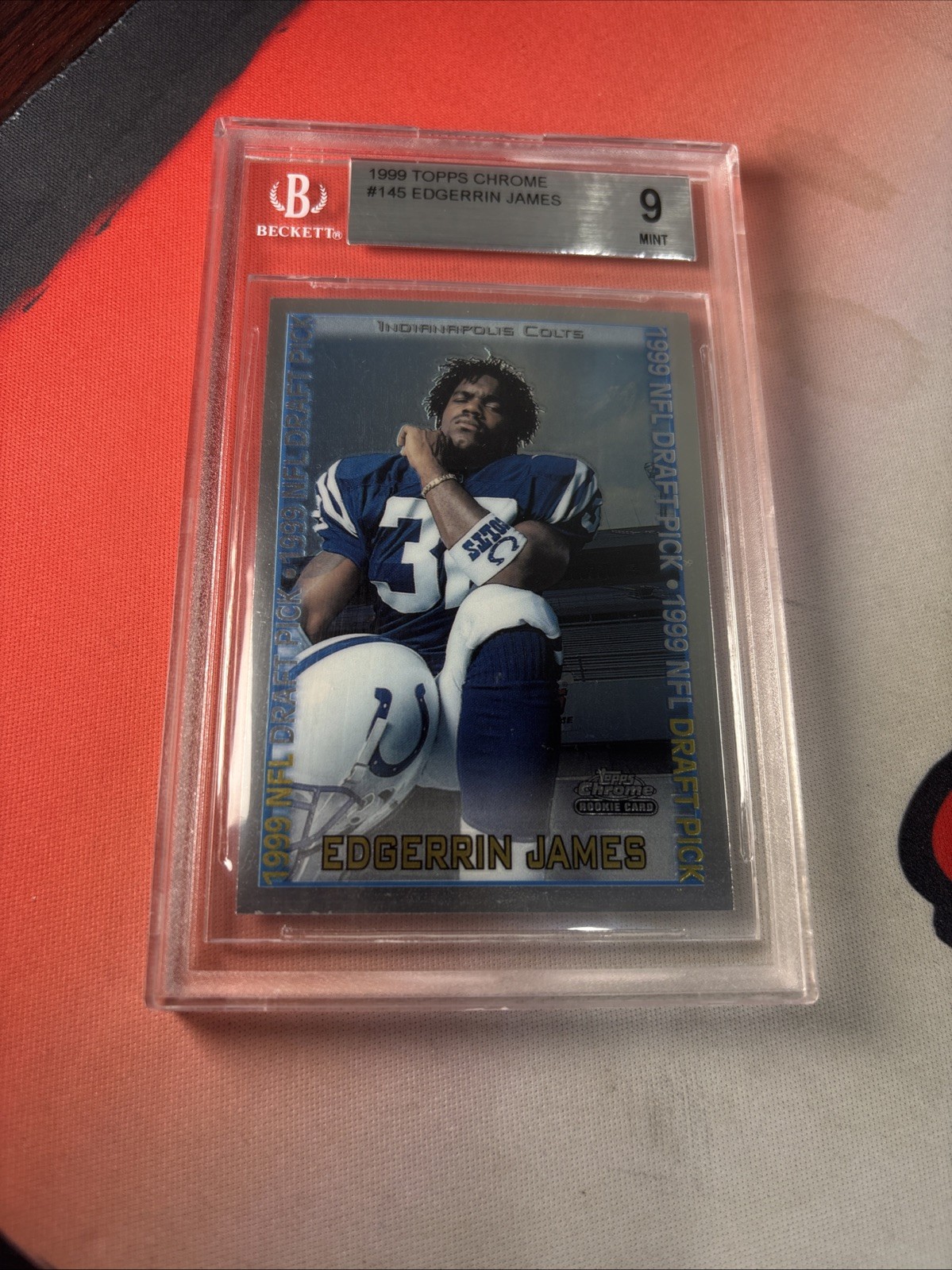 1999 Topps Chrome Edgerrin James BGS 9 RC Rookie Colts #145