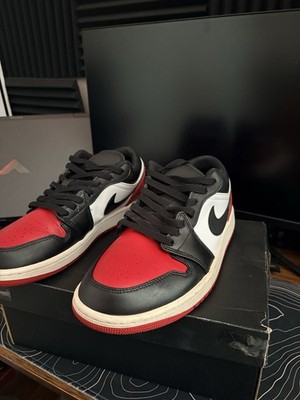 Jordan Air Jordan 1 Low Bred Toe 2.0 553558-161 Black Red White