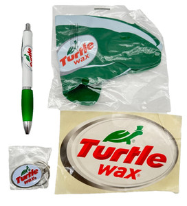 Turtle Wax Swag Pen, Keychain, Sticker, Inflatable Promo Blow Up Turtle