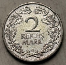 2 Mark 1926 G  Weimarer Republik. Silbermünze