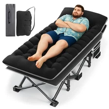 HABUTWAY Camping Cot with Mattress, 32 Extra Wide Camping Cots for Adults, Sl...