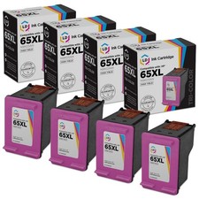 LD Replacement for HP 65XL N9K03AN HY Color Inkjet 4-Pack