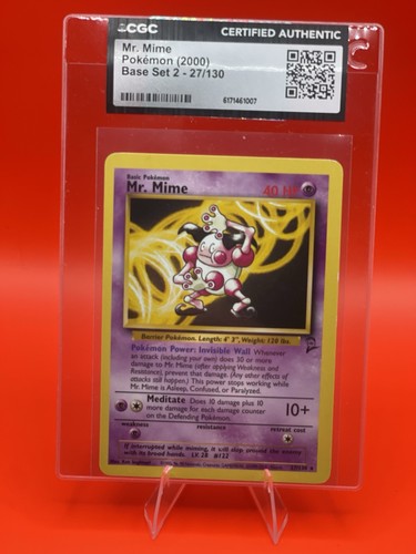 The Pokémon Company Pokémon TCG Mr. Mime Pokémon (2000) Base Set 2 - 27/130 CGC
